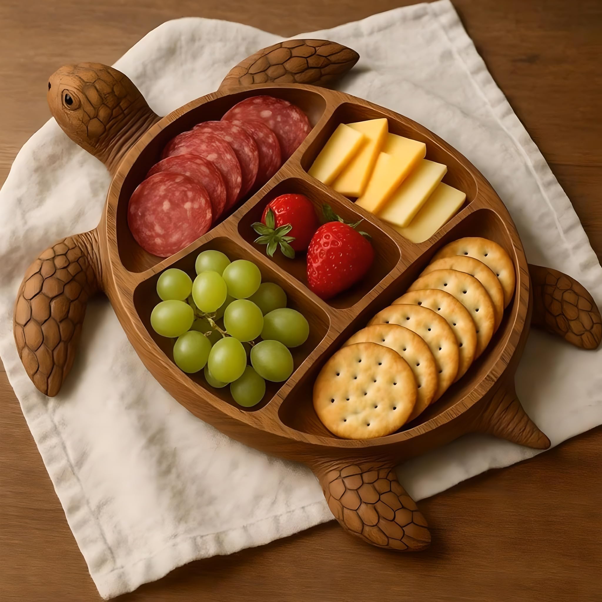 Octopus Charcuterie Board Holz Servierplatte Octopus Snackplatte Käsebrett Lebensmittel Serviertablett Behälter für Home Kitchen Decor Käse, Nüsse, Obst & Fleisch