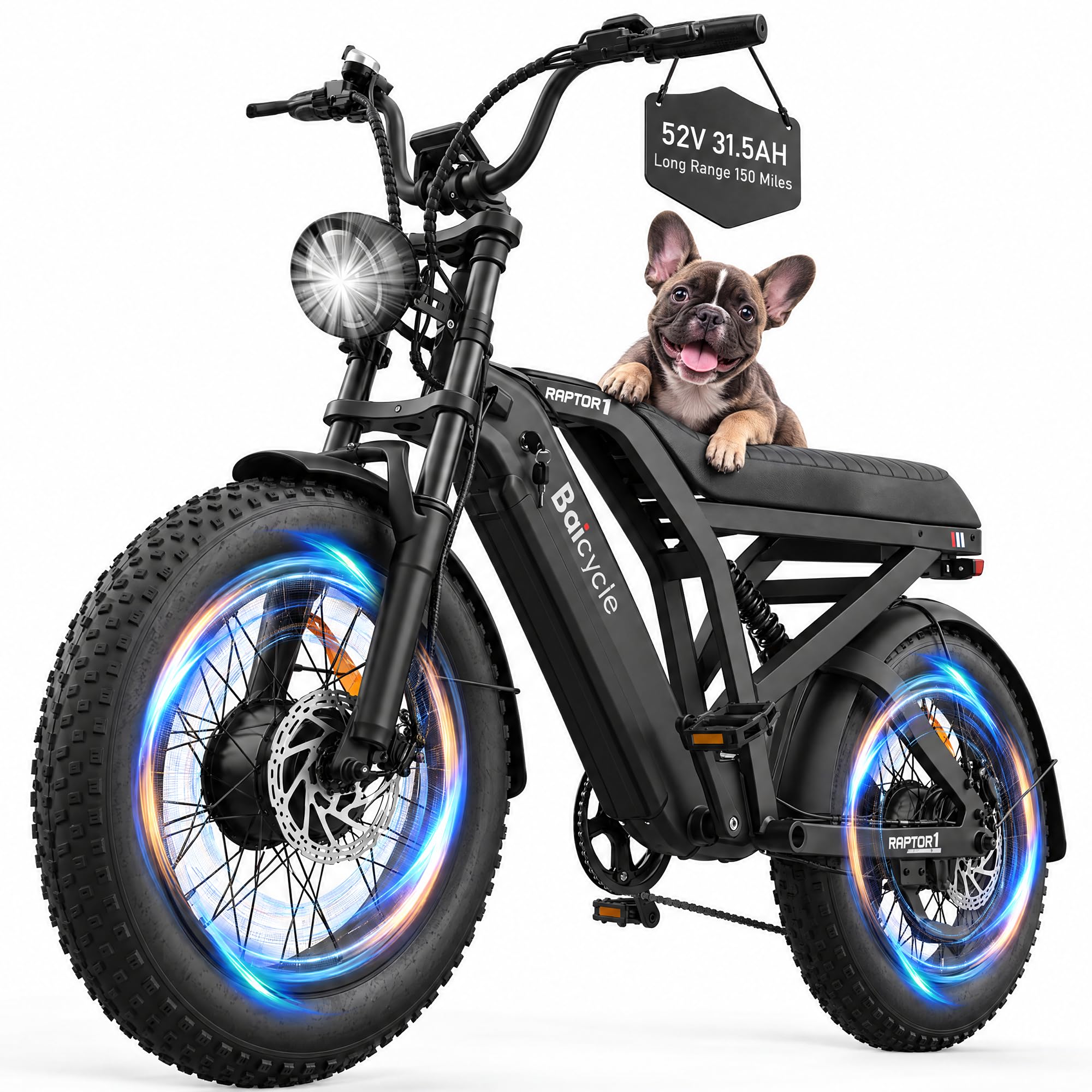 Dual Motor Electric Bike for Adults, 8OOOW, 4O+ MPH, 58.8V 31.5AH 150 Mile
