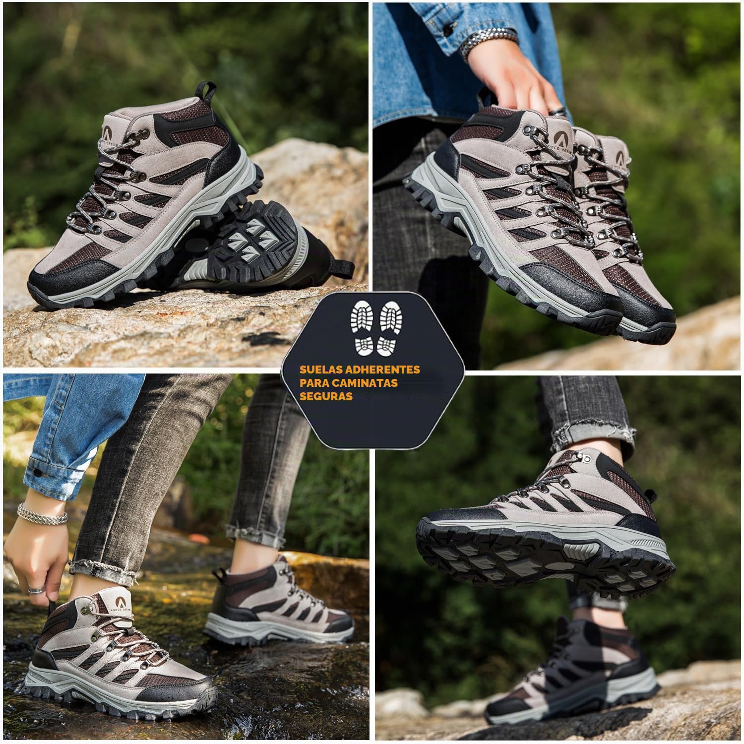 Zapatillas de Senderismo Hombres Mujeres Zapatillas de Camping Calzado Deportivas Ligeras Transpirable al Aire Libre Tamaño 37-46