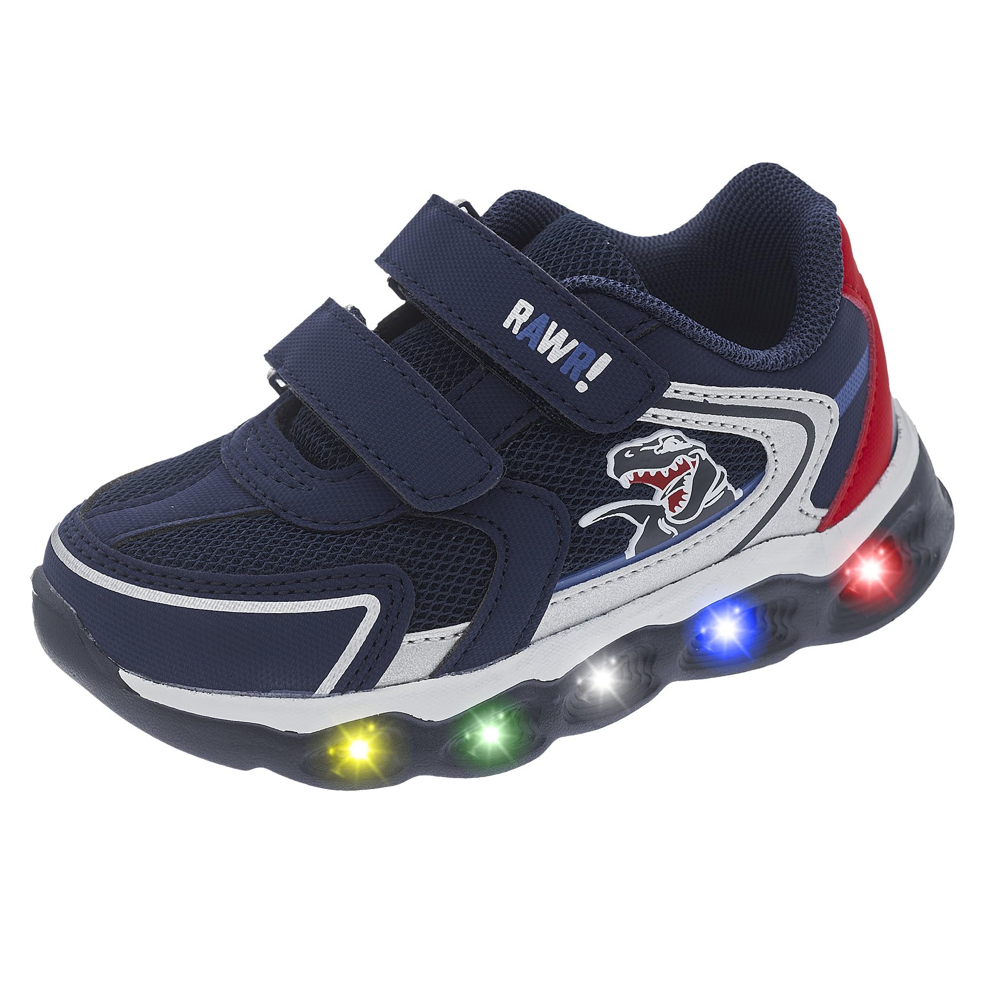 Chicco Sneakers con Luci nella Suola e Doppio Velcro, Confortevoli, Leggere, Flessibili e Traspiranti, Sneaker Unisex-Bambini e Ragazzi