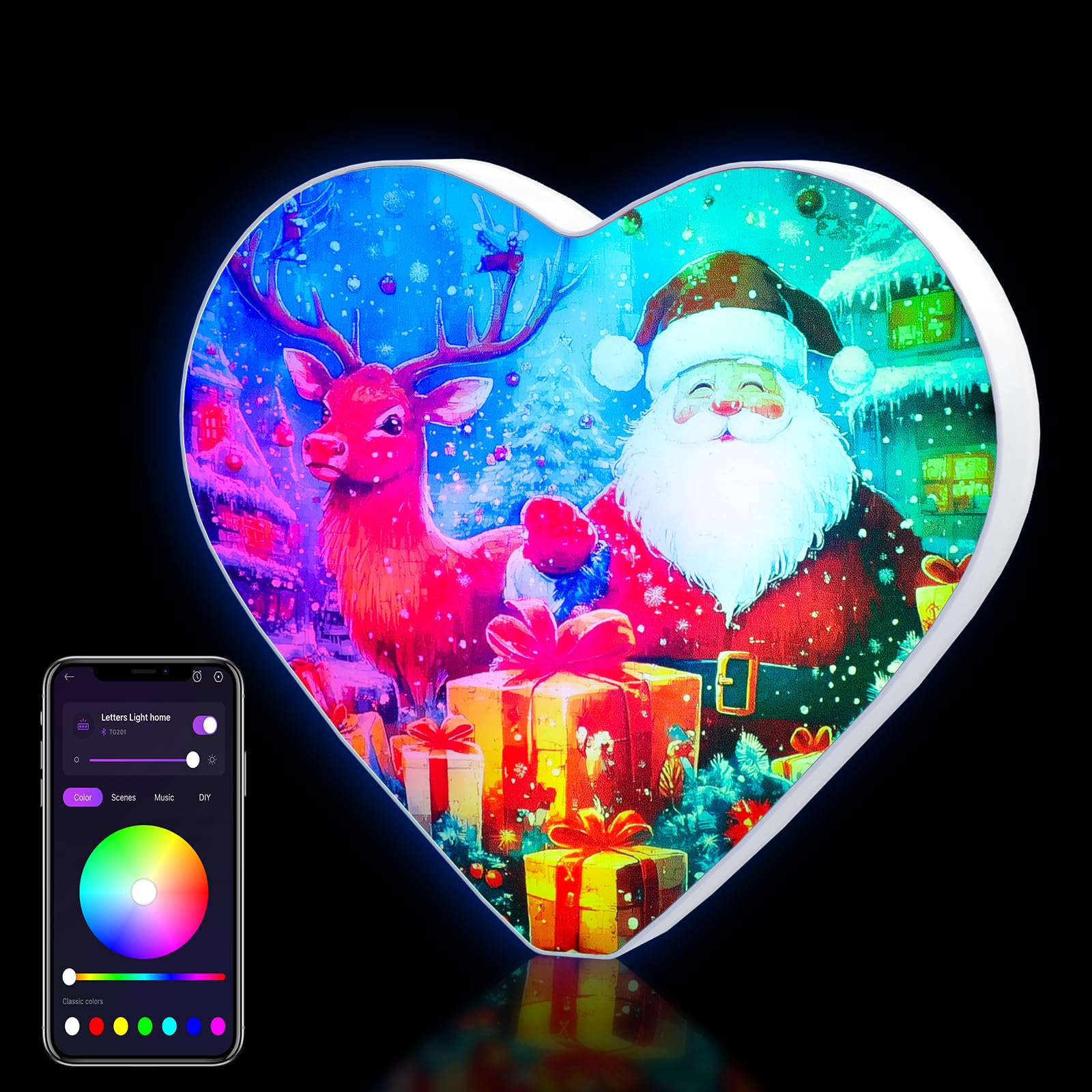 LED Buchstaben Lichter Alphabet, Led Leuchtbuchstabe Farblich Veränderbar mit USB-Netzteil, APP-Kontrolle, Dimmbar, Dekoration für Geburtstag Weihnachten Hochzeit Party Valentinstag - Buchstaben T