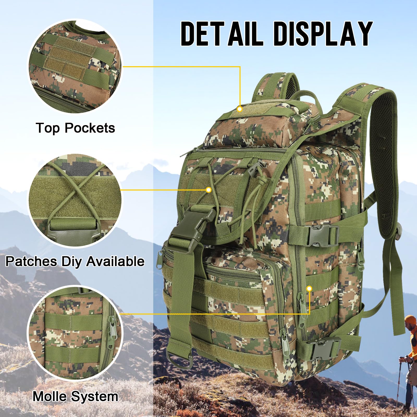 SHANNA Expandable Storage 35L/50L Military Tactical Backpacks - Image 2