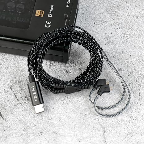keephifi 1.5m/5ft CX01 2PIN USB C IEM Cable with Mic