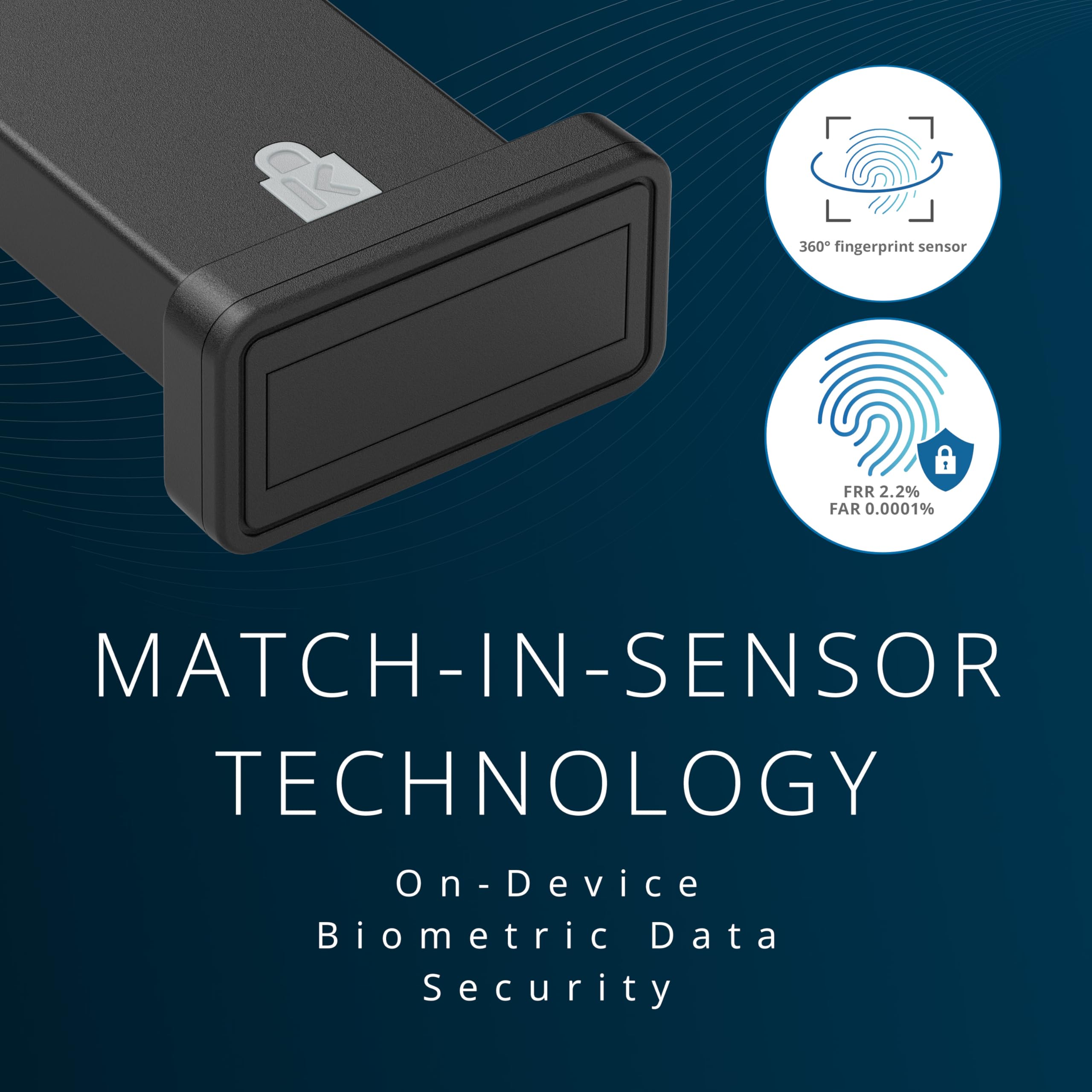 VeriMark™ IT 2.0 USB-A Llave de Huella Dactilar - Windows Hello y Windows Hello para Empresas, Lector de Huellas Dactilares de 360°, Inicio de sesión sin contraseña K64740WW