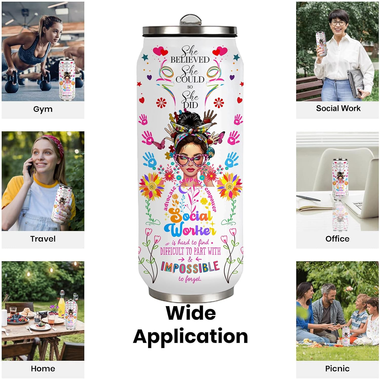 Social Worker Tumbler for Women, Social Workers Gifts for Office Decor 17oz Tumbler Mug, Appreciation Gifts for Social Works Practitioner, Birthday Graduation Gift Ideas for BSW MSW DSW - Image 9