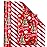 WRAPAHOLIC Reversible Christmas Wrapping Paper - Mini Roll - 17 Inch x 33 Feet - Red Christmas Tree Wrapping Paper and Stripe Design for Holiday, Party Celebration