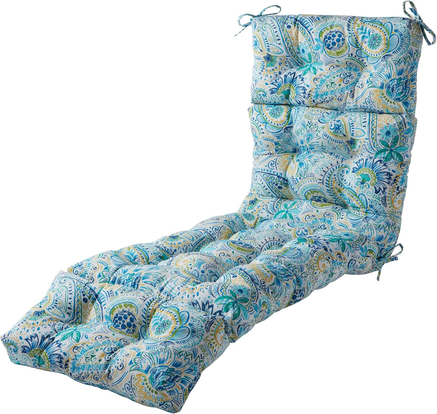 Greendale Home Fashions 72 x 22-inch Outdoor Chaise Lounge Cushion, Set of 1, Paisley