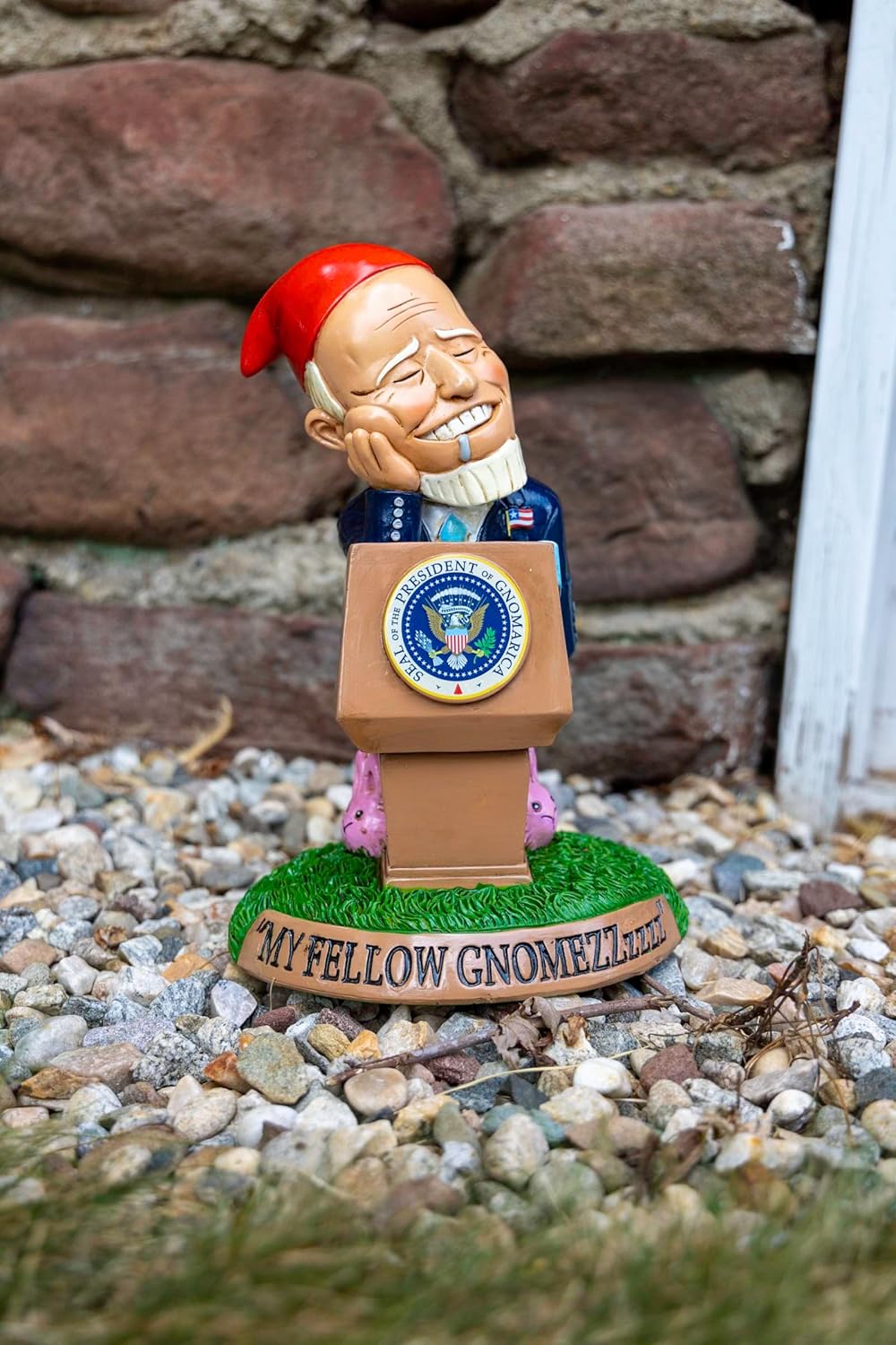 BigMouth Inc Sleepy Biden Garden Gnome Statue, Outdoor Lawn & Yard Figurine Sculpture Decorations, Funny Political Gag Gift
