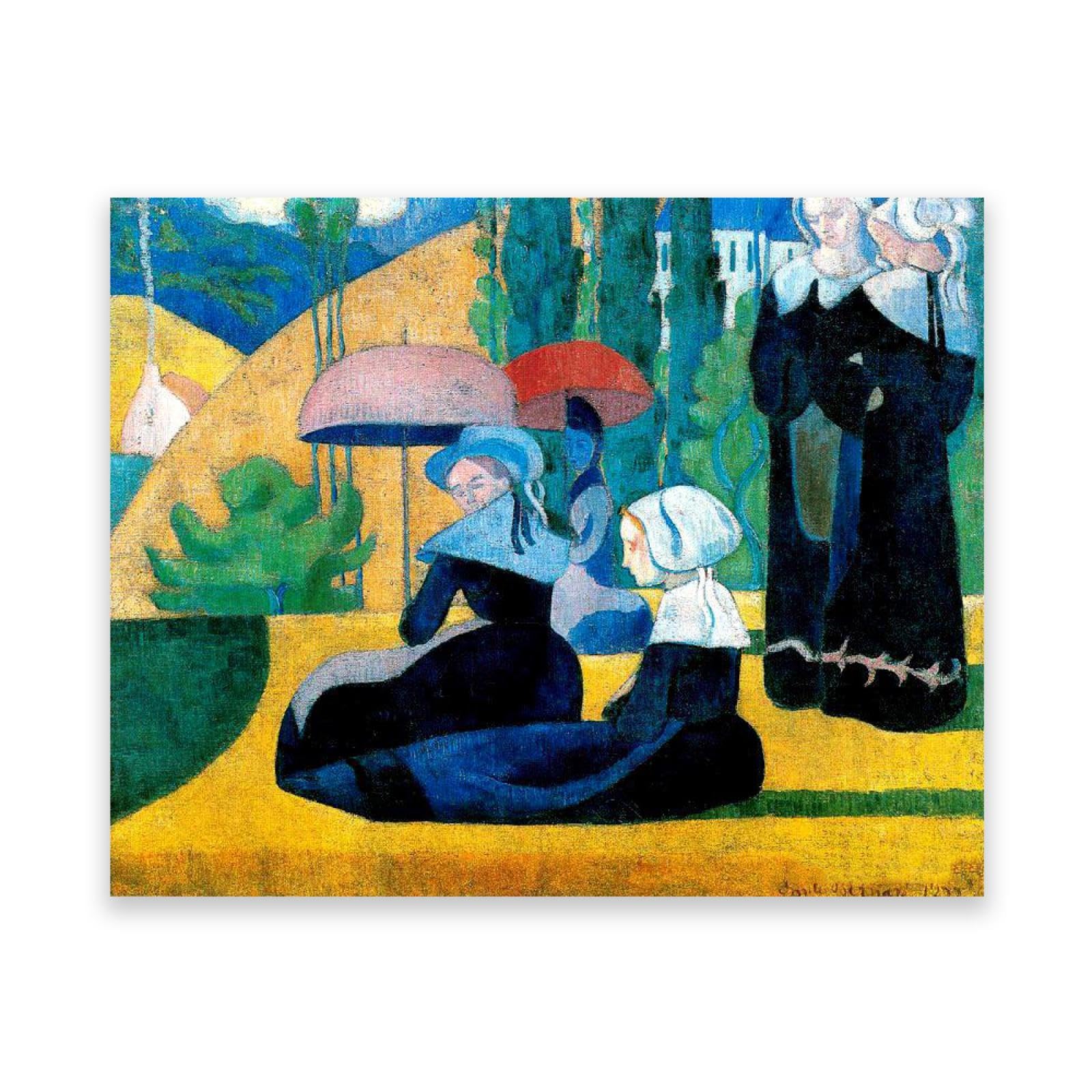 エミール・ベルナール、『傘をさすブルターニュの婦人』エミール