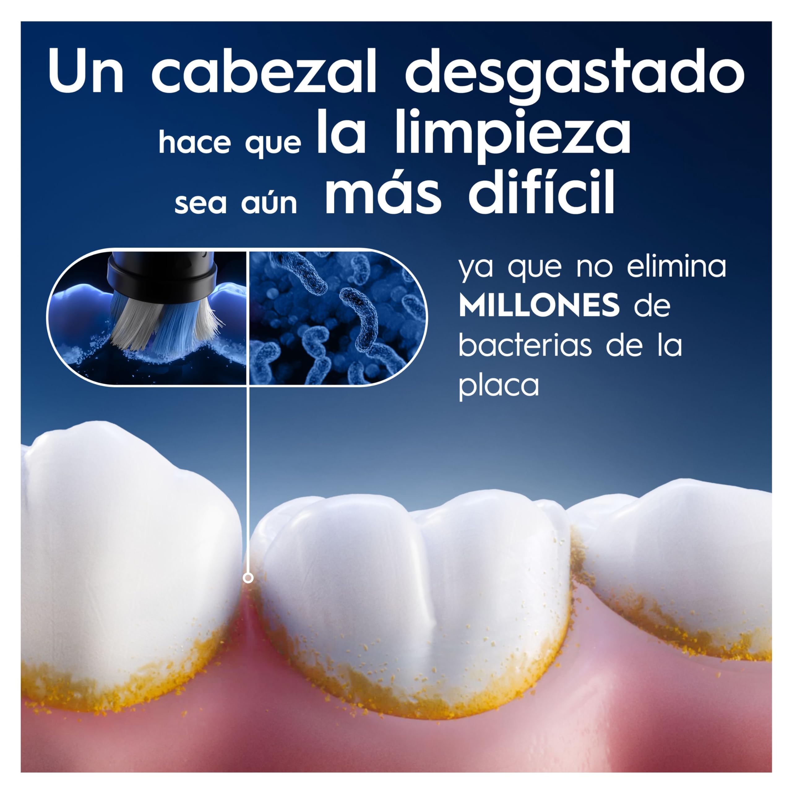 Oral-B Series iO Ultimate Clean Cabezales De Recambio Originales, Pack de 4 Recambios Blancos Para Cepillos De Dientes Eléctricos Oral-B iO, Eliminación Profunda De La Placa Bacteriana