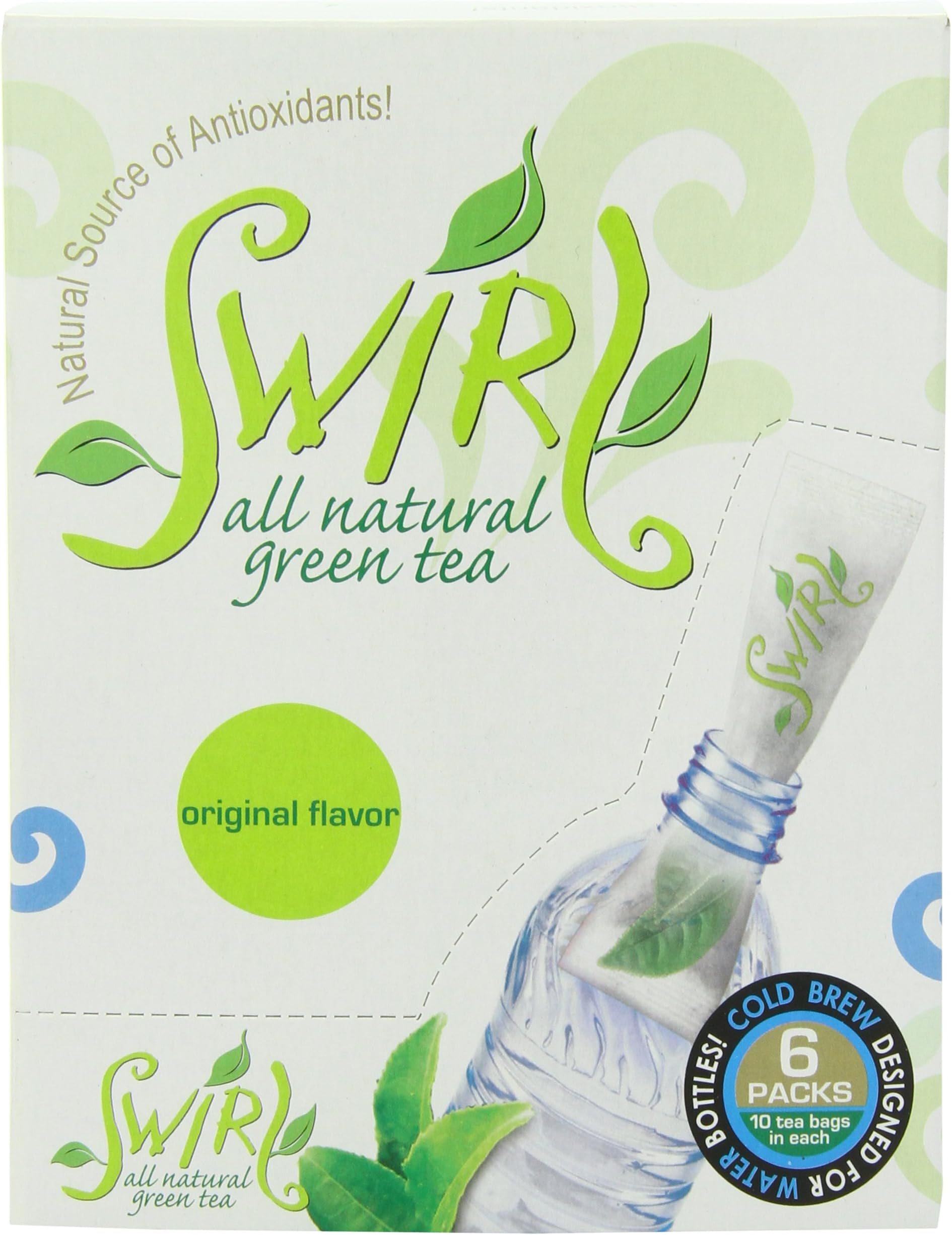 Swirl Green Tea Cold-Brewed On-The-Go, Mixed Pack, 0.71-Ounce (Pack of 6)