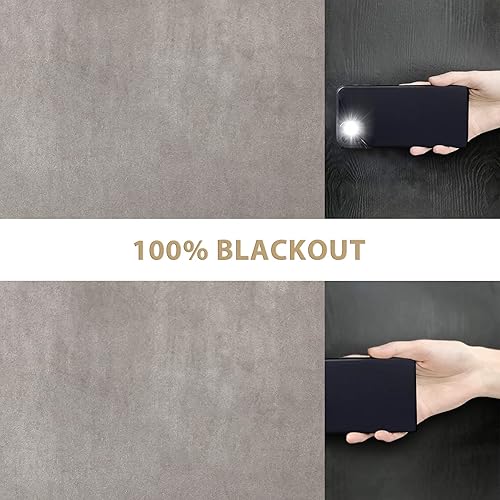 Miniatura 5 de always4u Juego de 2 cortinas de terciopelo suave blanco 100% opacas, térmicas, ahorro de energía, cortinas de terciopelo para sala de estar,