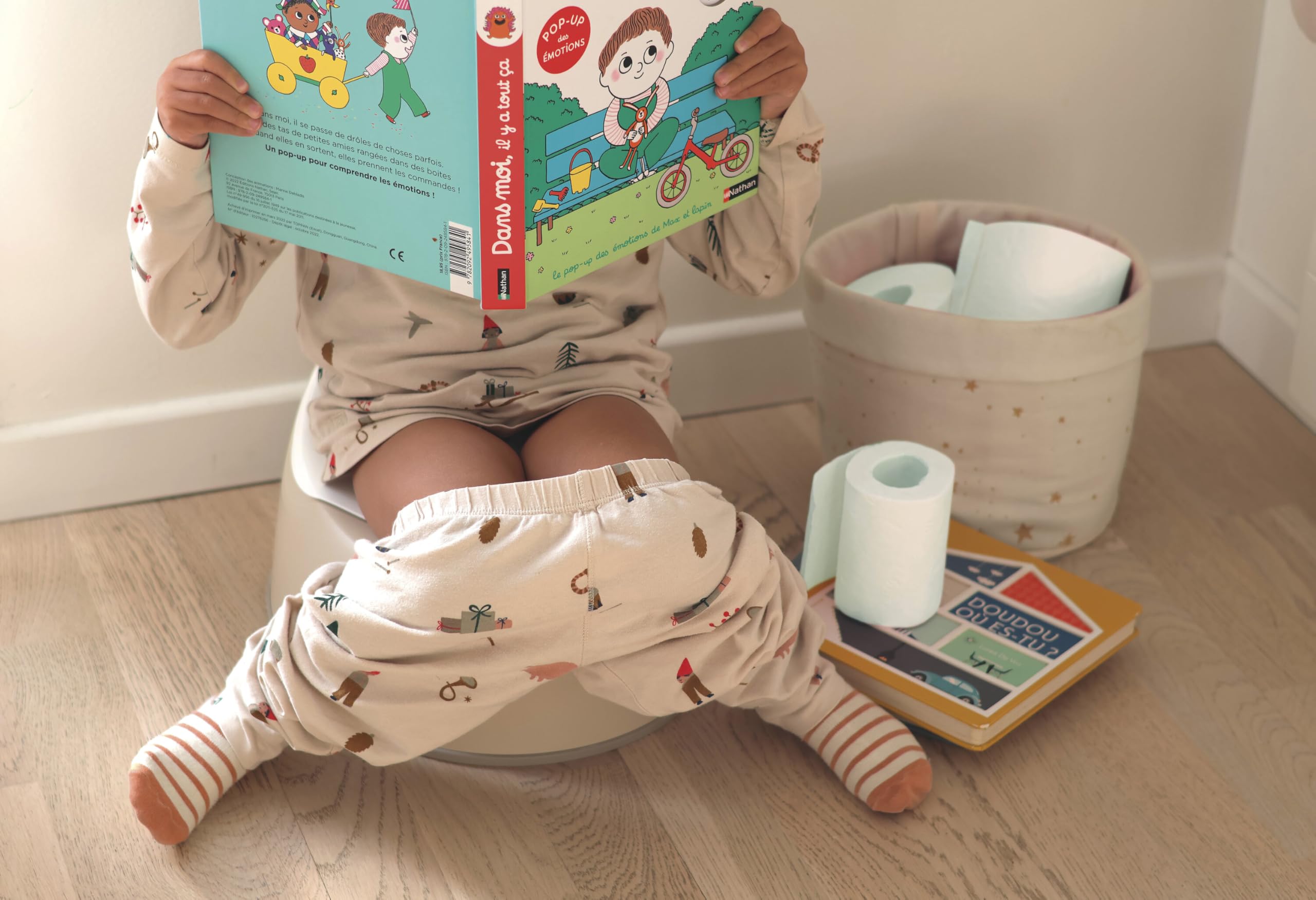 BÉABA - Babytopf - ergonomisches Töpfchen für Kinder - rutschsicher - hygienisch - pflegeleicht - WC-Einsatz mit Handgriffen - Made in France - Tonerde