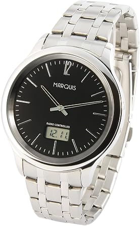 MARQUIS Herren Funkuhr Gehäuse und Armband aus Edelstahl Faltschließe 983.4104
