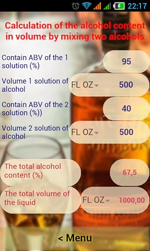 Alcohol Calculator