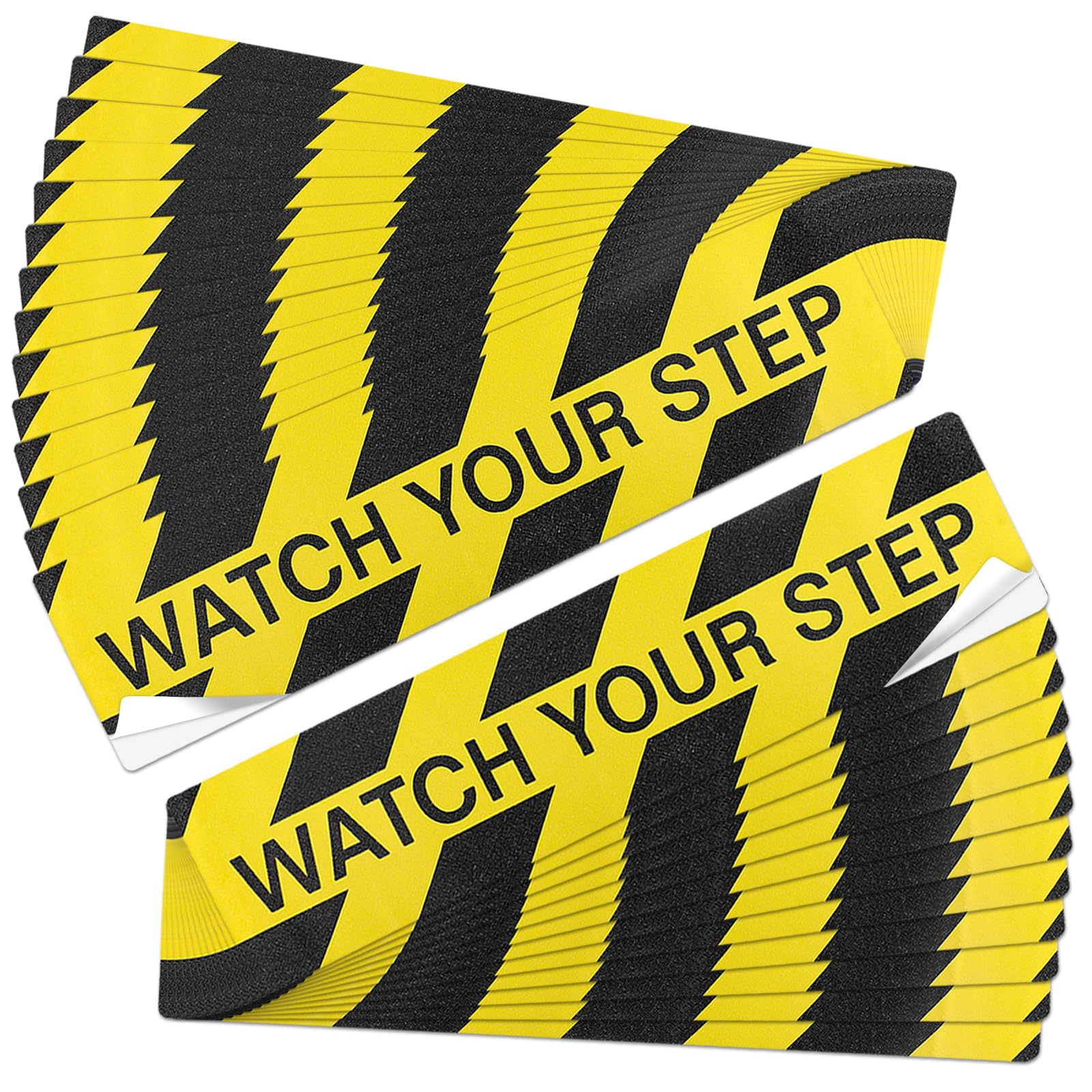 Autocollants de sol Watch Your Step signalétique de sécurité adhésive 15x60 cm