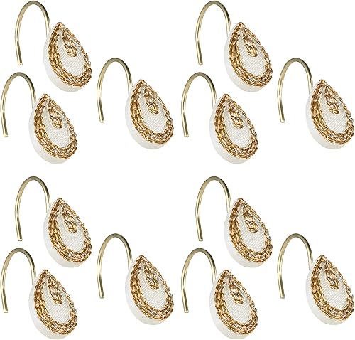 Miniatura 2 de Popular Bath Ganchos para cortina de ducha, colección Seraphina, marfil