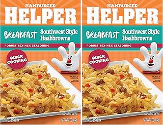 Hamburger Helper BREAKFAST Southwest Style Hashbrowns, 4 oz (Pack of 2)