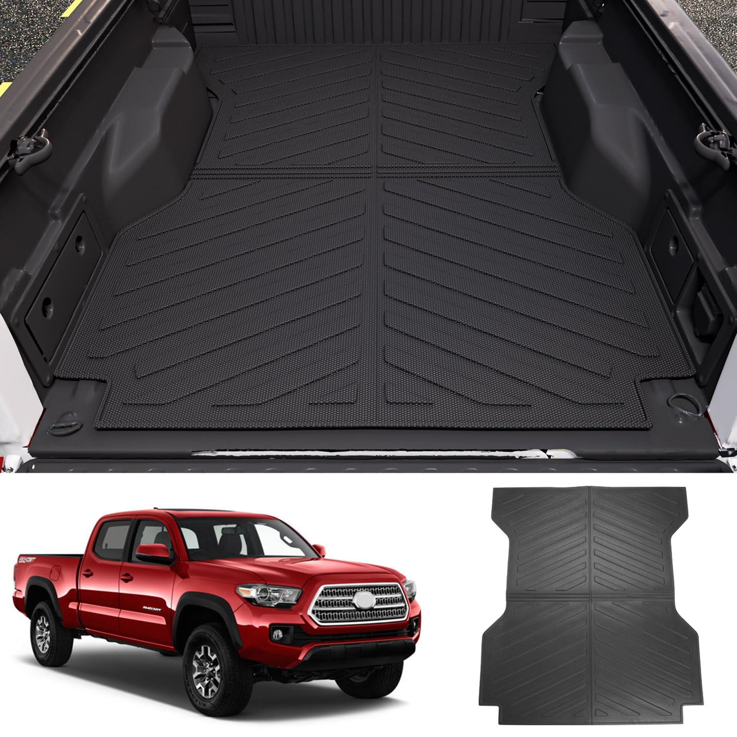 Xipoo Truck Bed Mat Compatible with 20052023 Toyota Truck Bed Mat TPE Bed Liner Bed Mat