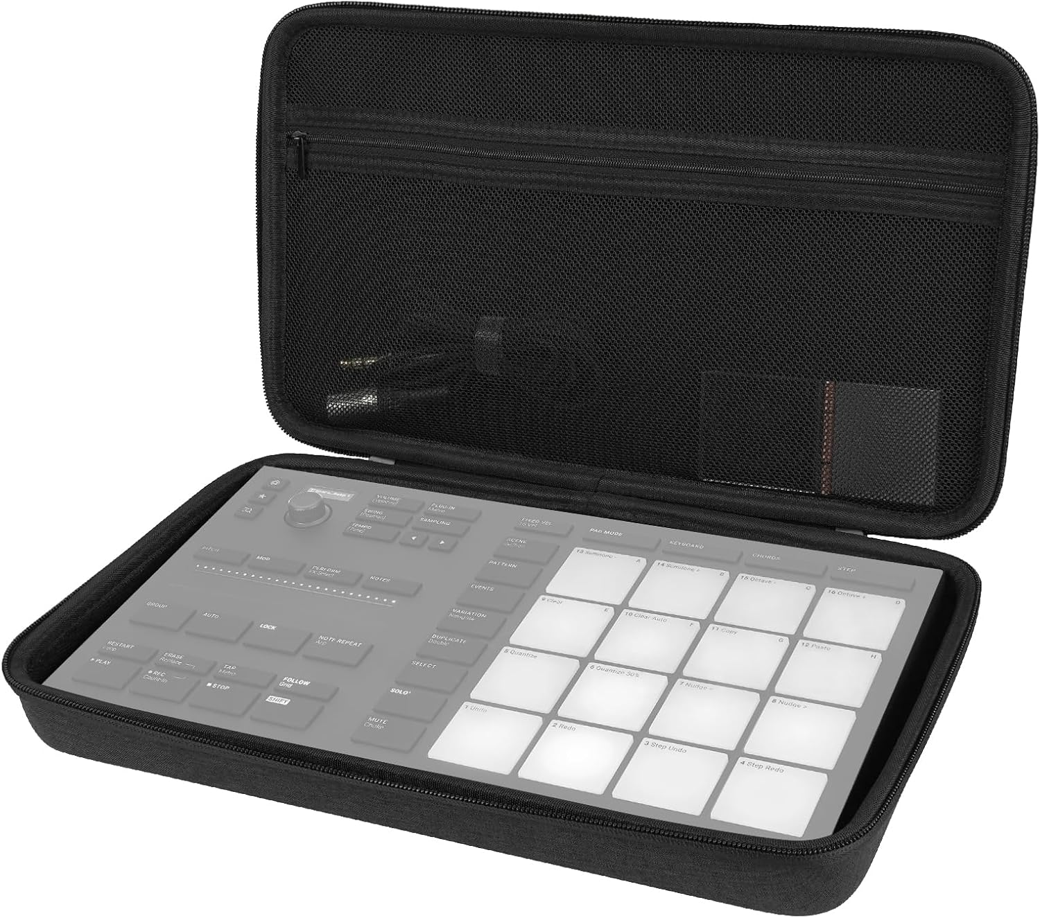 Linkidea Hard Shell Case Compatible with Native Instruments Maschine Mikro Mk3 Drum Controller, Protective Hard Shell Travel Carrying Bag (Grey), Grey, Modern
