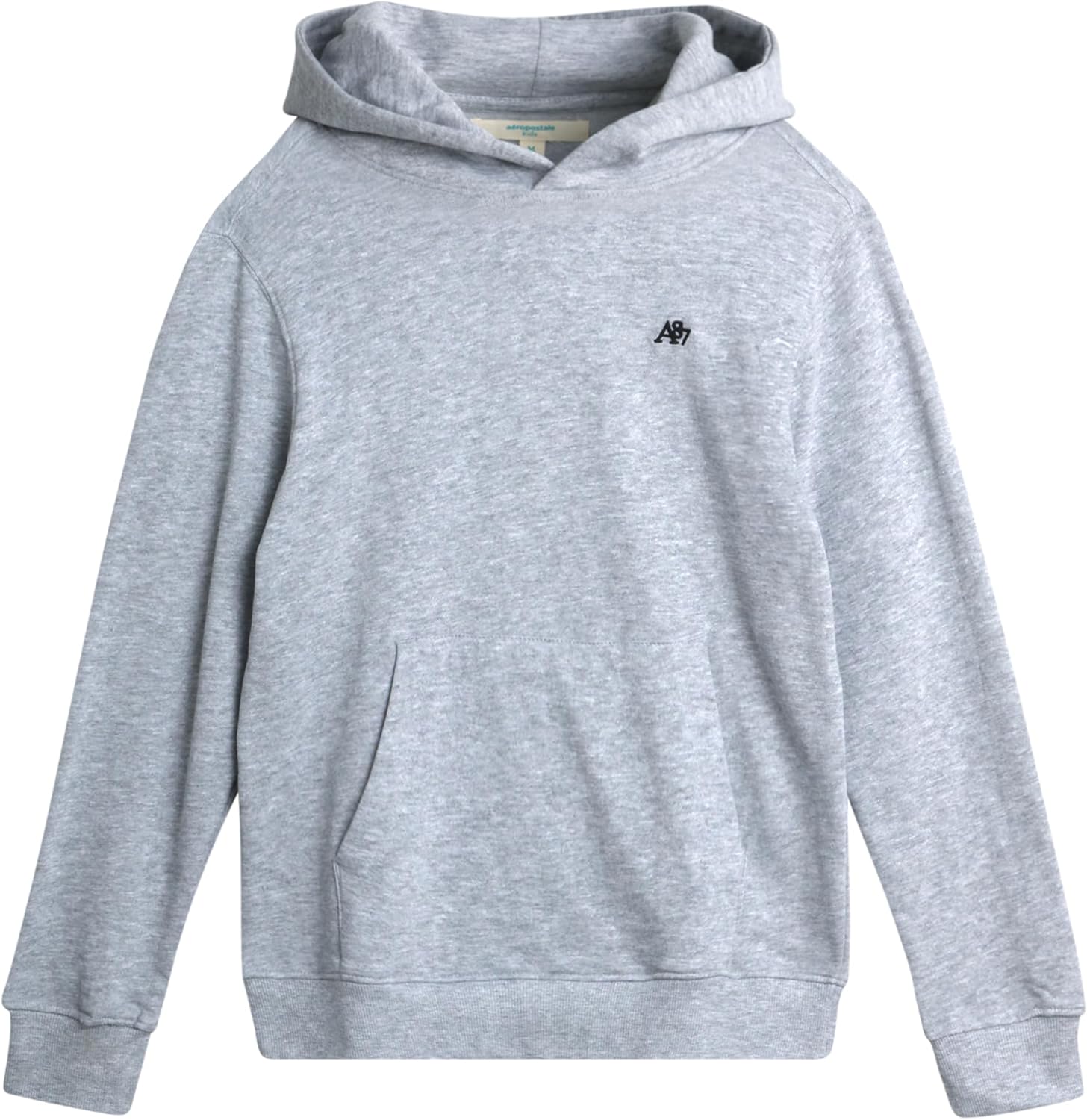AEROPOSTALE Boys' Sweatshirt - Cozy Soft Cotton Blend Fleece Casual Pullover Graphic Hoodies for Boys (Sizes: 4-16), Size 8, Grey