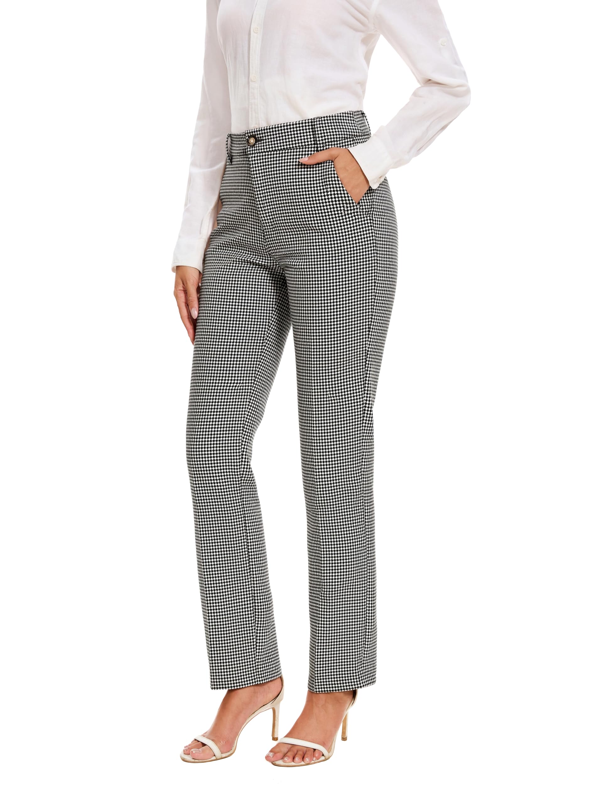KICZOY Women's Straight Leg Stretch Slacks