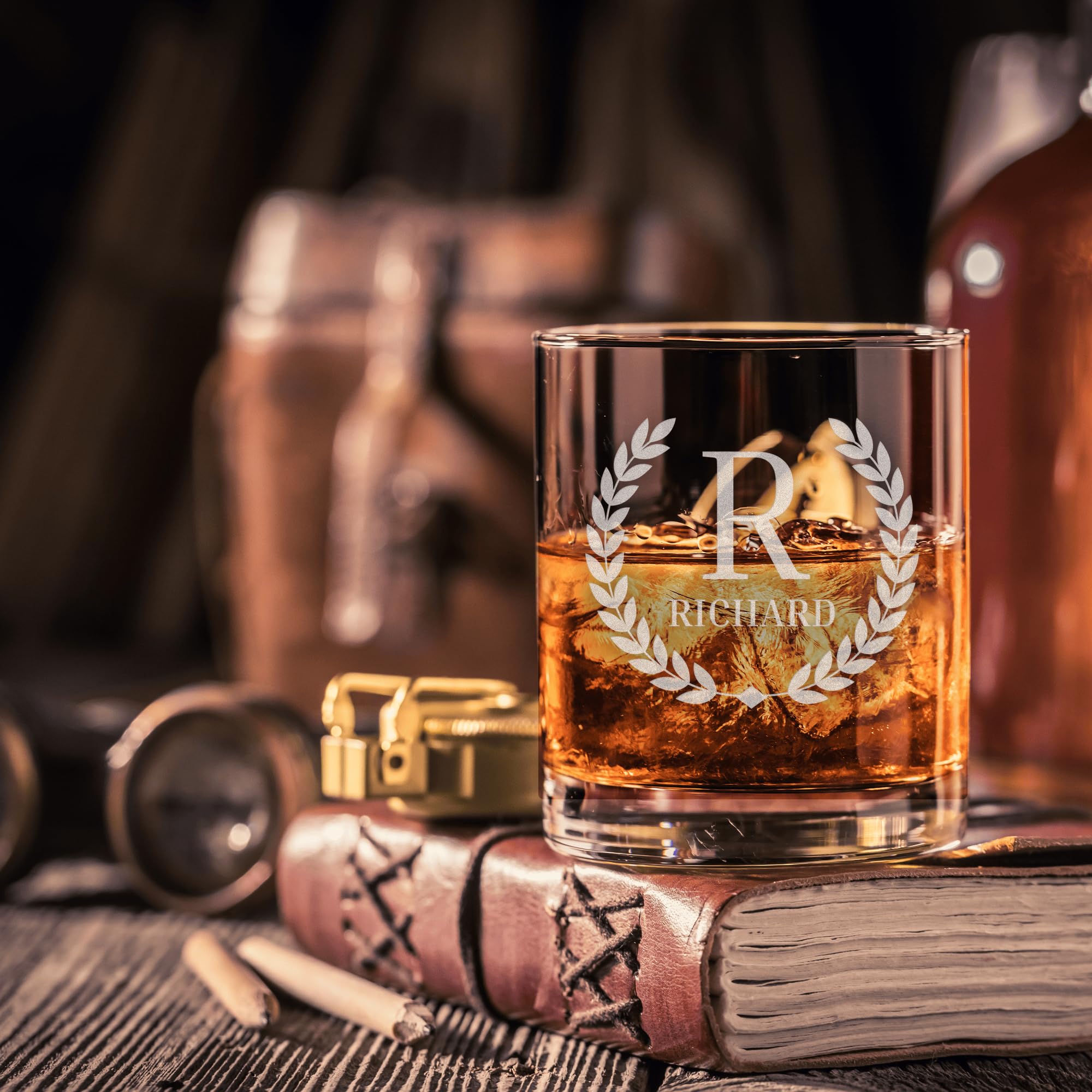 Personalised Whiskey Glass | Engraved Glass | Perfect Whisky Drinker Gift | Gifts for Him (Style F)