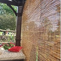 Vista 5 de Persiana de bambú inalámbrica para ventanas, persianas de bambú de 34 pulgadas de ancho, persiana enrollable para ventana con filtro de luz