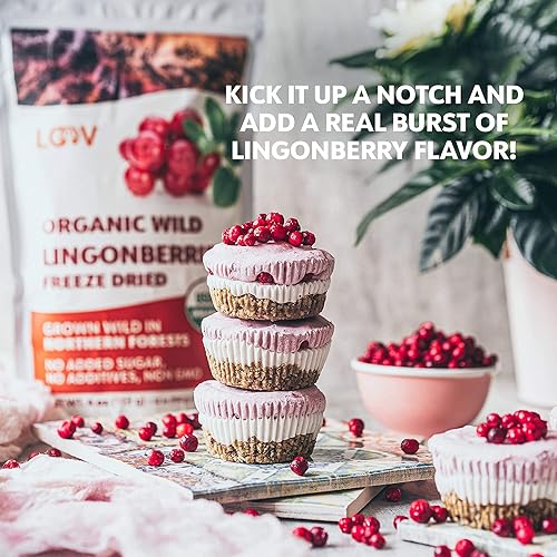 Miniatura 9 de LOOV Paquete de bayas enteras Arándanos silvestres enteros orgánicos y arándanos rojos silvestres orgánicos Sin azúcar añadido Bayas liofilizadas