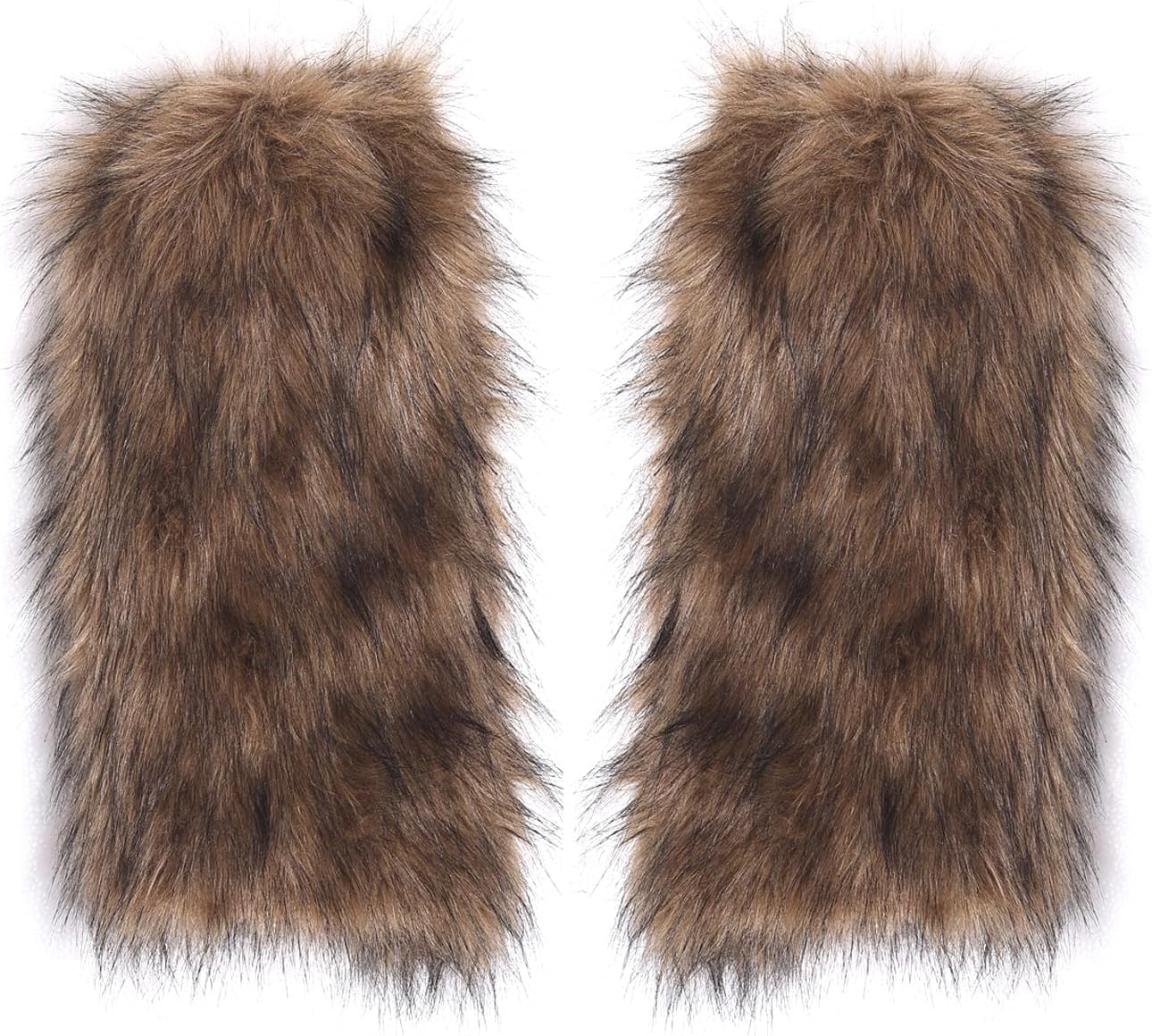 OSPNIEEK Womens Faux Fur Furry Leg Warmers - Image 7