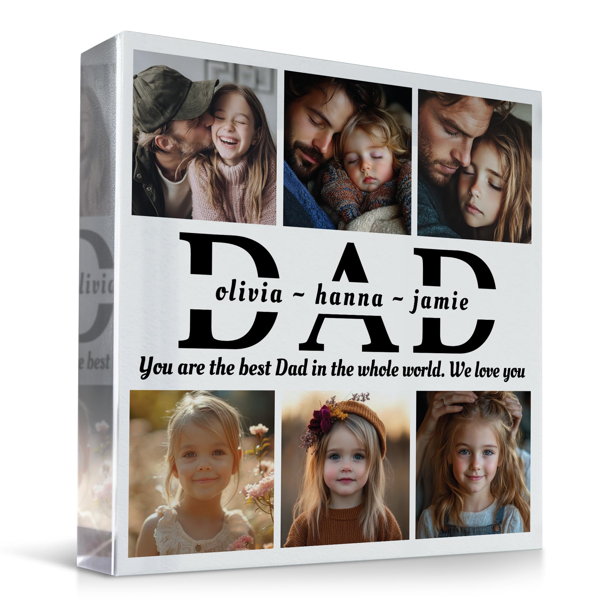 Red Ocean Gift For Dad, Personalised BEST DAD GIFT, Fathers Day Gift For Dad, From Daughter Son, To Dad Gifts, Keepsake For Birthday, Dad Photo Plaque, Gifts For Dad