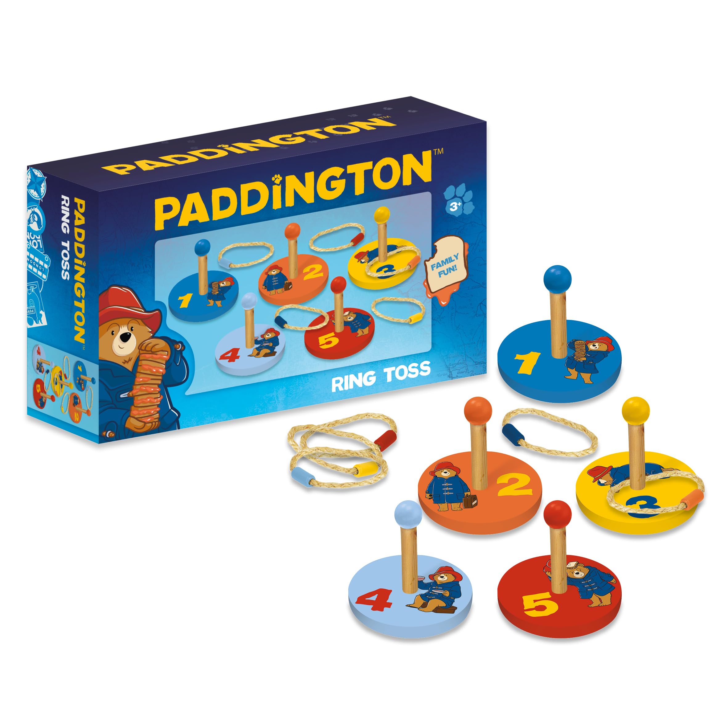 Children's Wooden Ring Toss Set - Paddington Design - Fun For All The Family