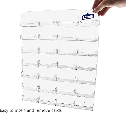 Miniatura 4 de Marketing Holders Multi bolsillo de la pared del soporte de la tarjeta de visita de la tarjeta de regalo del estante claro 28 bolsillos