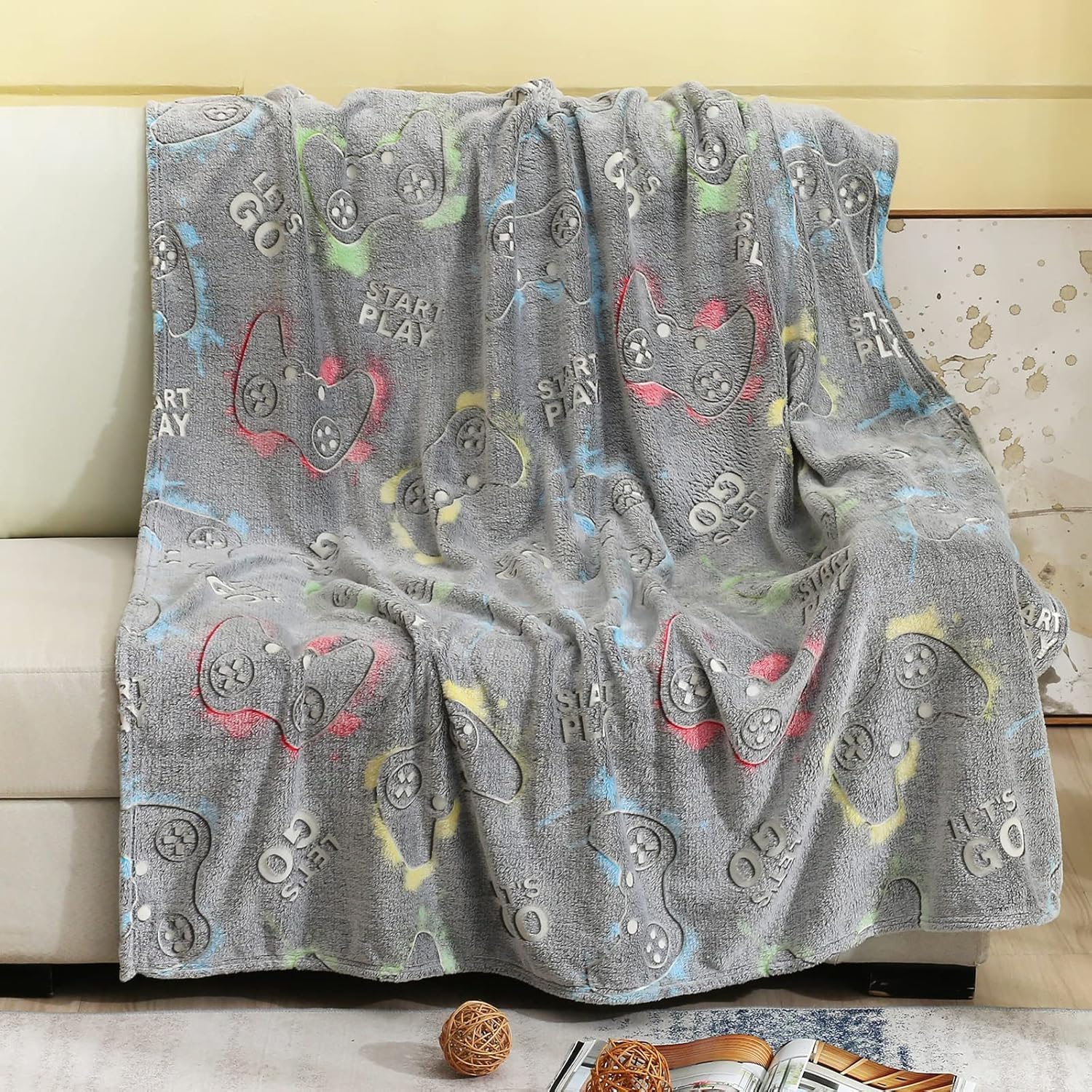 Glow in the Dark Blanket - Kids & Teens Purple Unicorn -28