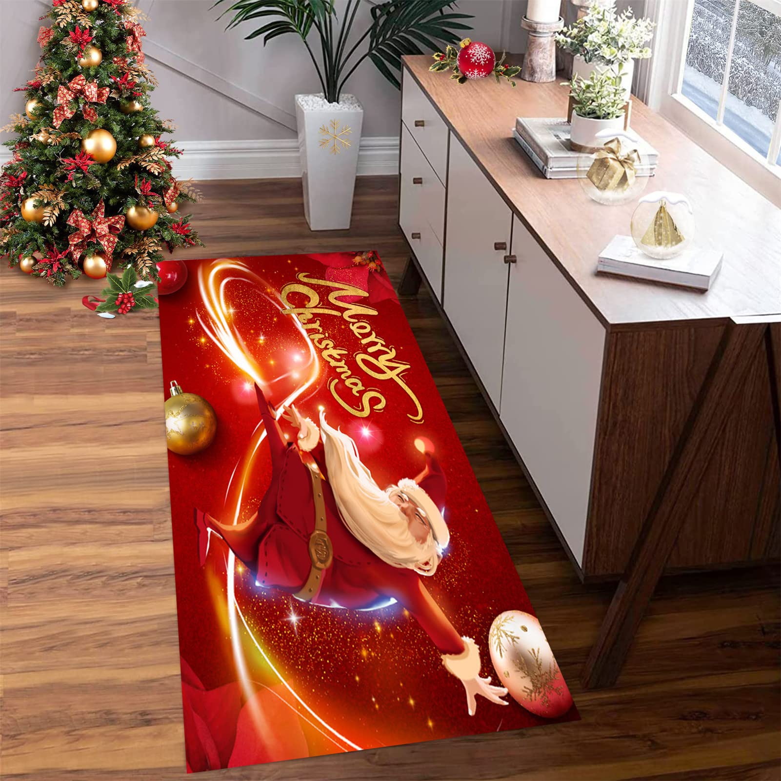 Tappeto Natalizio Zerbini Antiscivolo Lavabili Natalizi Tappeti Decor 40x120 Cm Tappeti Decorazioni Per Babbo Natale Ornamenti Decorazioni Per Feste Regali | SHEIN ALIA