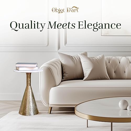 Miniatura 46 de OBJET D'ART ABEL, 21 pulgadas de altura, con acento metálico vintage, laterales, pedestal, coctail y bebidas para sala de estar y espacios pequeños