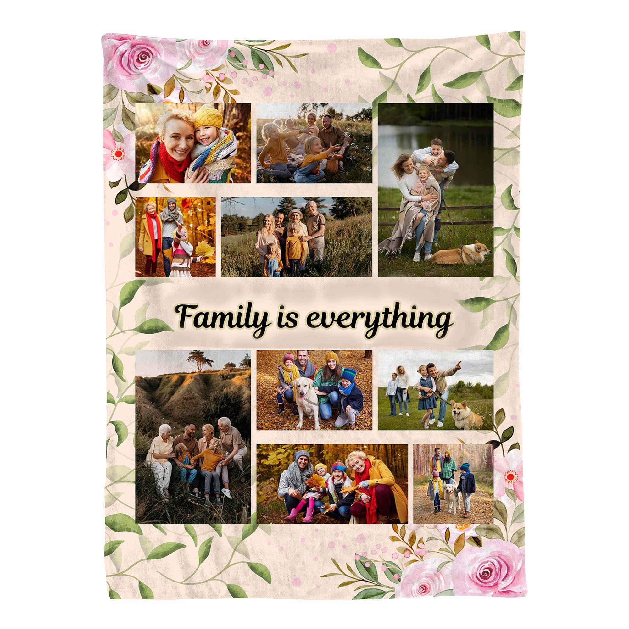 Ferocity Coperta Personalizzata Con 6 Foto - Collage Black 6, 120x150 Cm, In Morbido Pile Minky, Regalo Unico Per Ogni Occasione