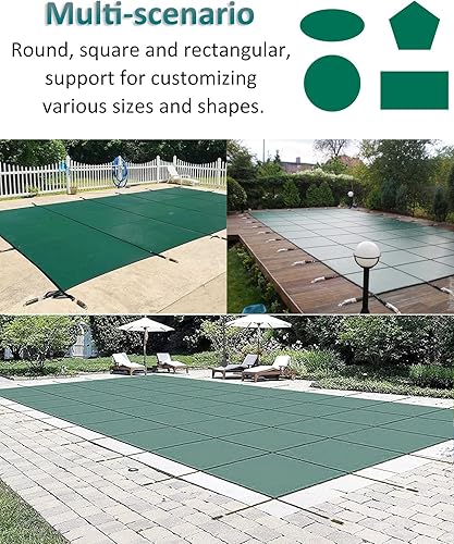Miniatura 7 de Cubierta elástica de 32.8 ft29.5 ft26.2 ft23.0 ft19.7 ft16.4 ft13.1 ft9.8 ft6.6 ft3.3 ft Cubierta elástica para Piscina, cubiertas de drenaje de