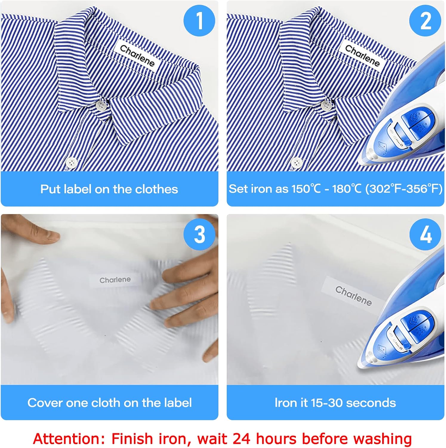 GREENCYCLE Compatible for Brother P-Touch TZe-FA231 TZ-FA231 Iron-on Label Tape 12mm 0.47 White Fabric Tape for PT-D200 D210 D400 D600 H110 P710BT, 10 Pack