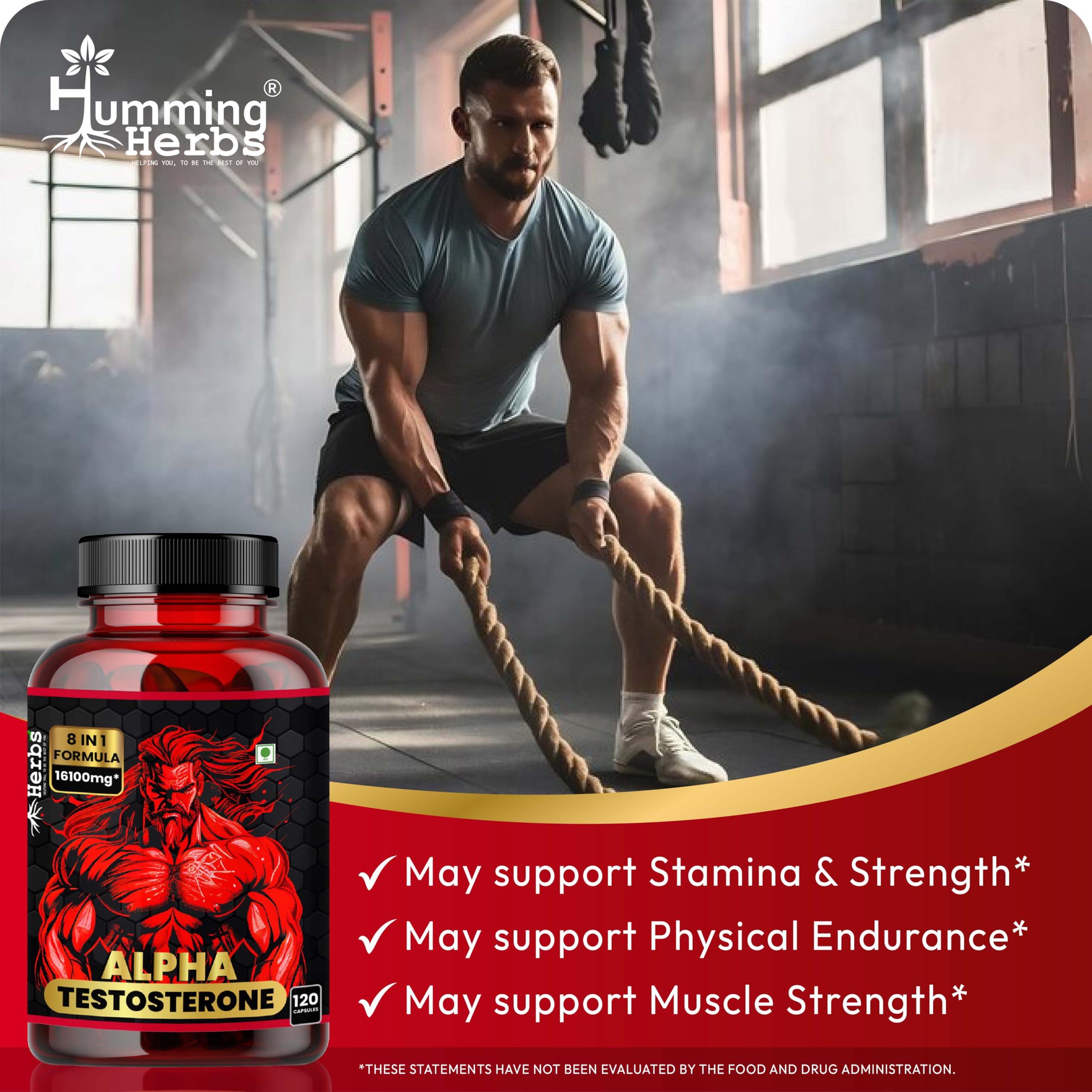 Humming Herbs Alpha Testosterone Supplement, 120 Vegan Capsules — Amazon image 6