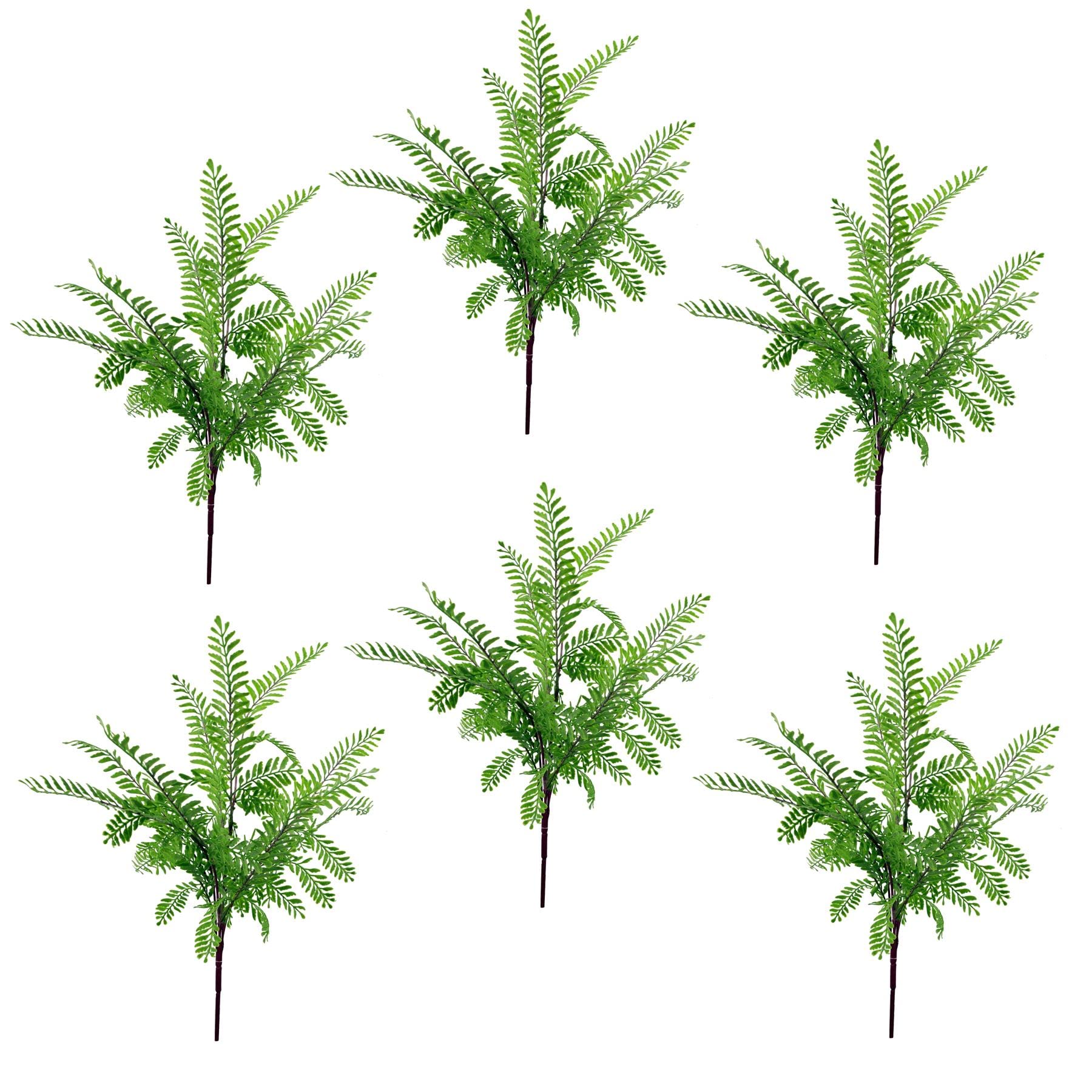Blue Pirate Light/Green Leaf Artificial Fern Plant 55Cm Pack X 6