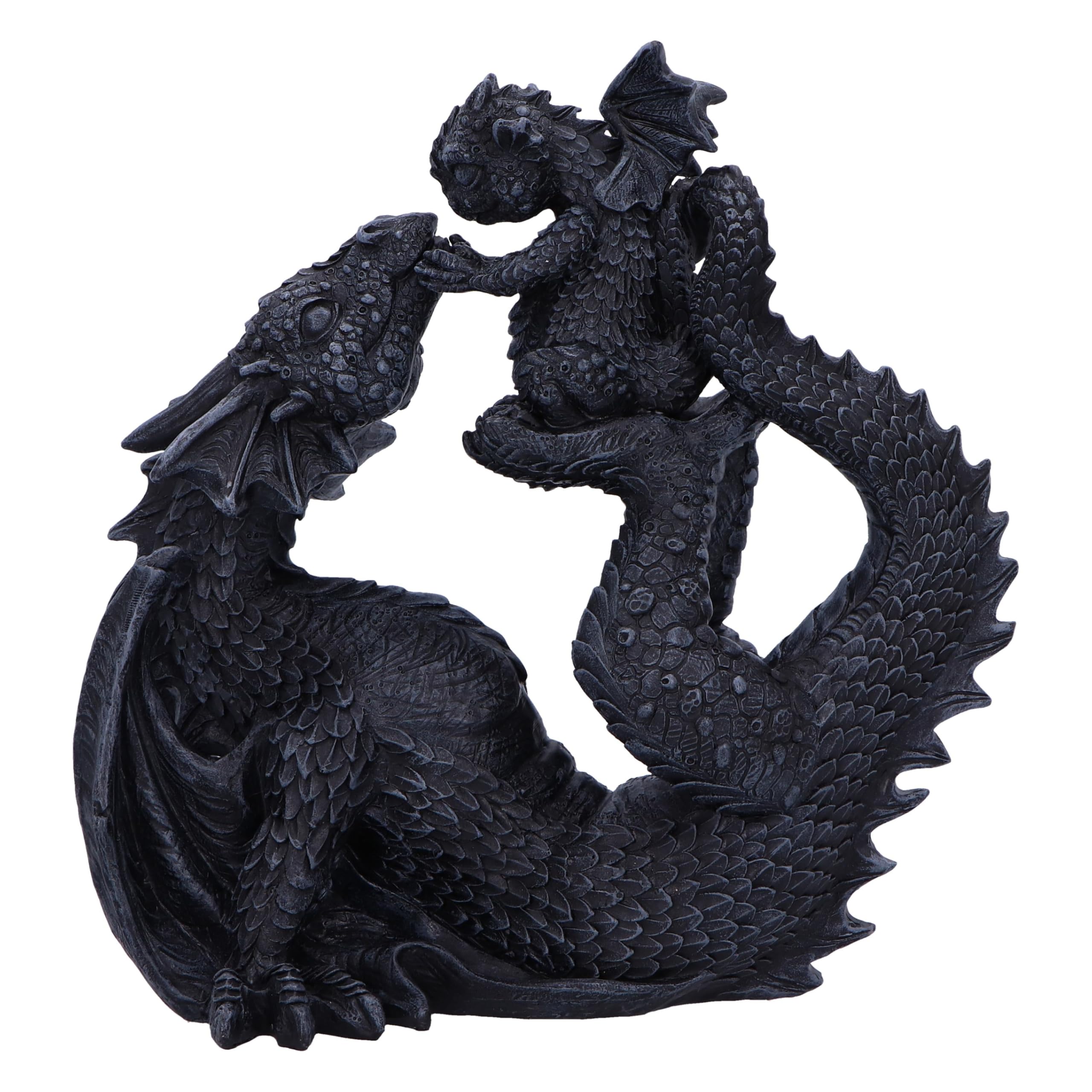 Nemesis Now Black Drakaina and Dragonling Figurine 22cm - IN STOCK