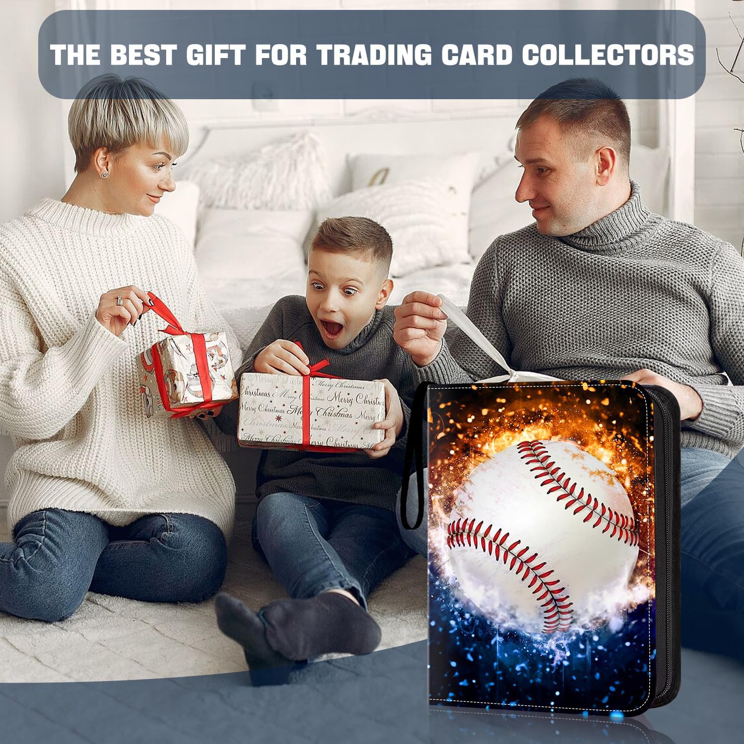 900 Pocket Baseball Card Binder with Sleeves and Protector Set for Sports Cards Collector Album