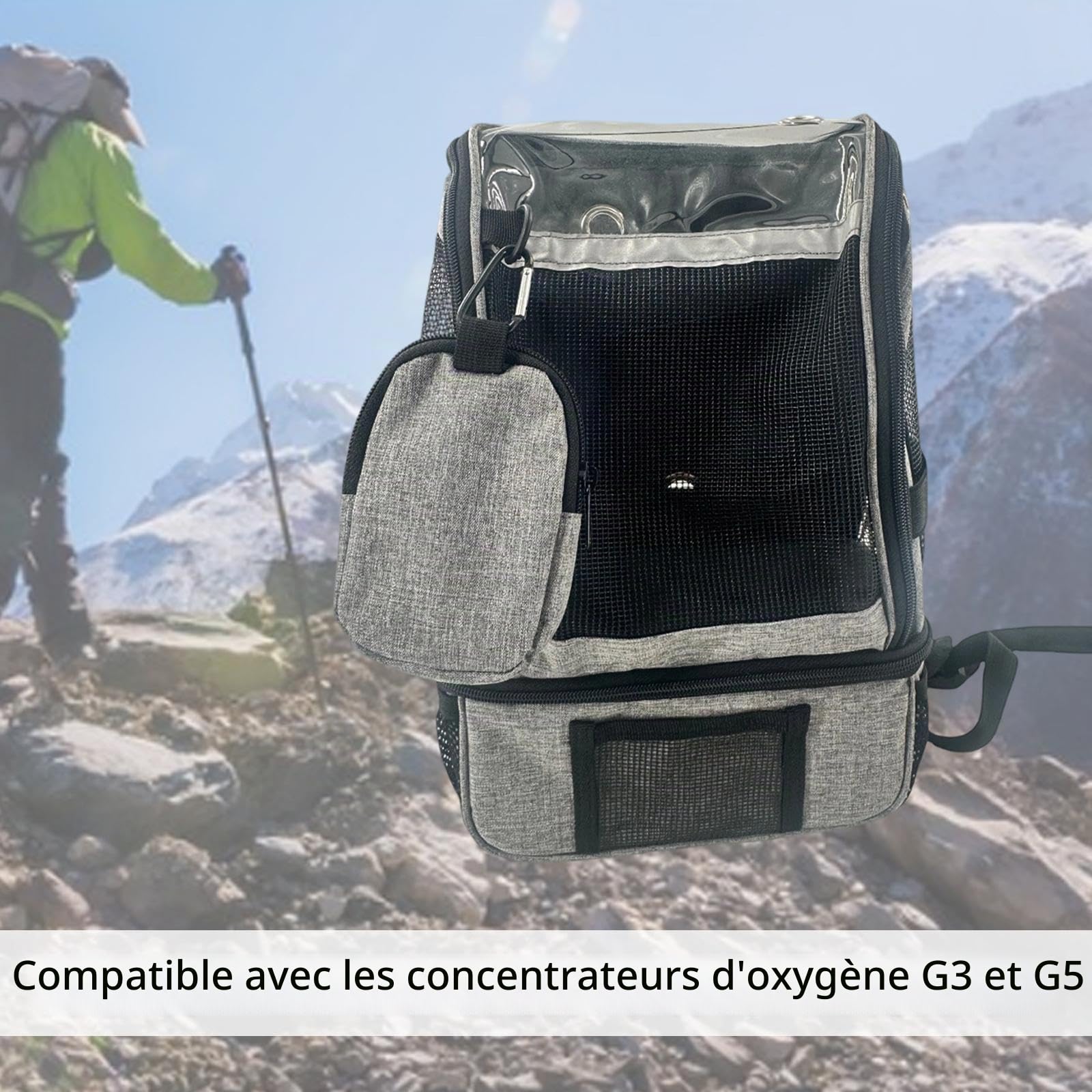 Sac à Dos de Transport Haut de Gamme pour Concentrateurs D'oxygène, Léger et Pratique, Conçu pour Transporter Des Appareils D'oxygénothérapie