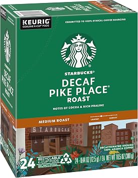 Starbucks Pike Place Decaf Coffee, Keurig (100684)