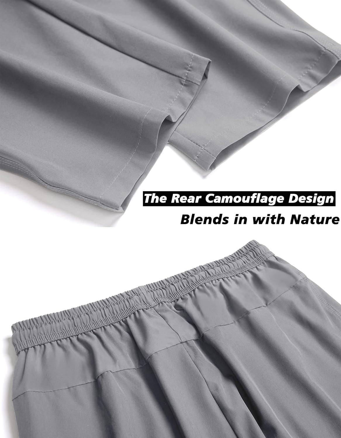 Men's Lightweight Quick Dry Hiking Running Pants Outdoor Sports Breathable Zipper Pockets Athletic Work Pants - Image 5