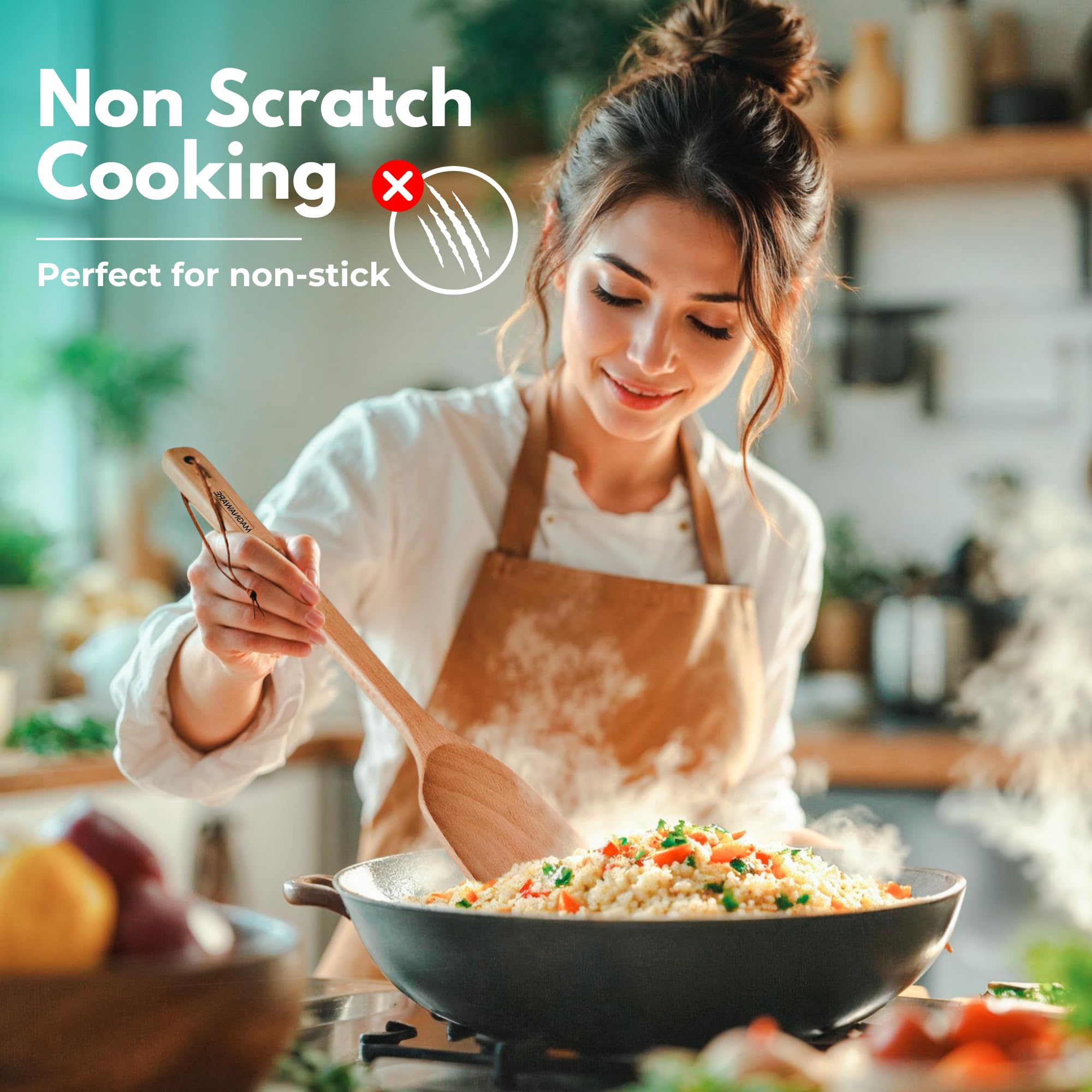 Extra-langer Holzlöffel 45 Cm: Perfekt Für Große Töpfe, Cajun-Kochen & Grillen – Massives Buchenholz