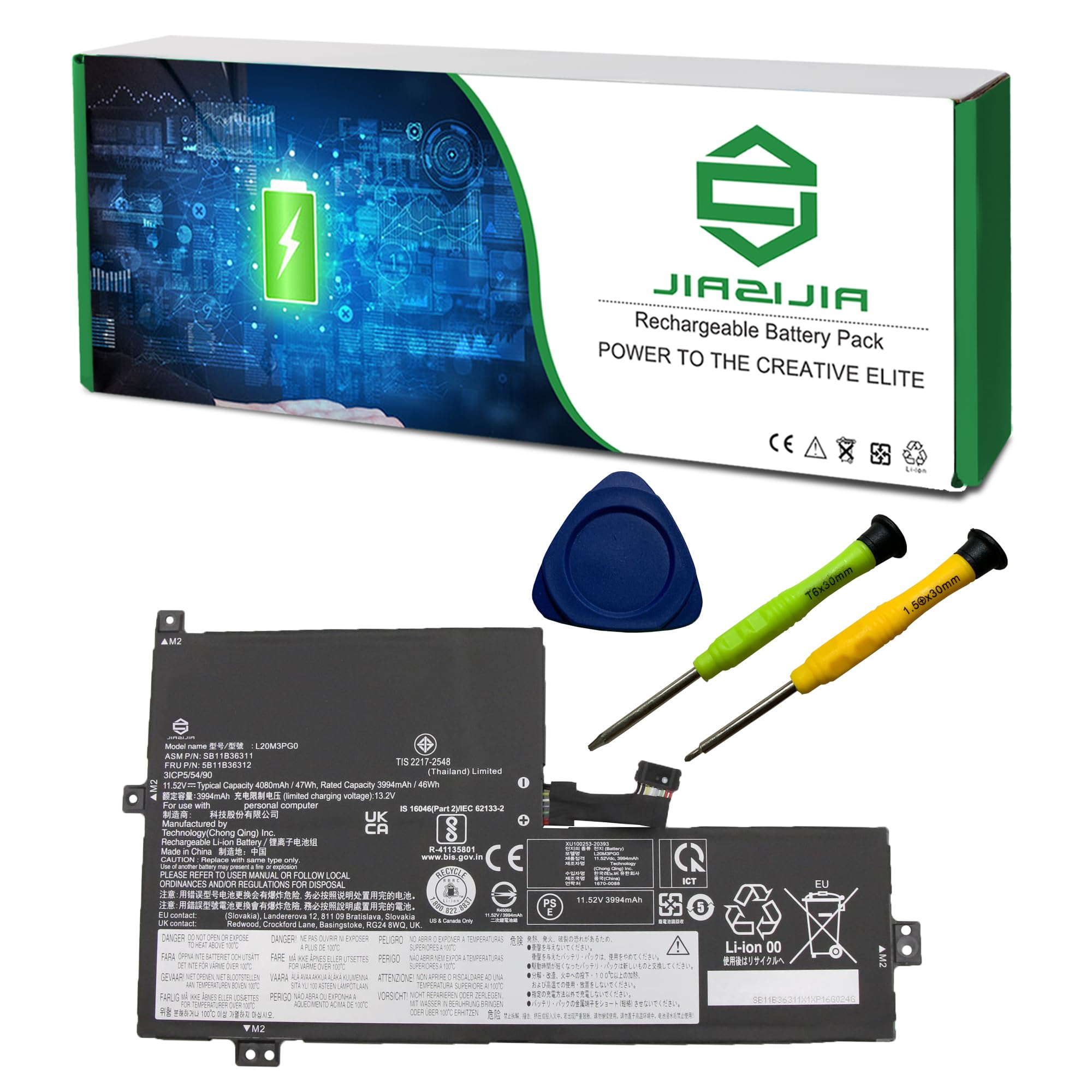 Amazon.com: JIAZIJIA L20M3PG0 SB11B36311 5B11B36312 Laptop Battery