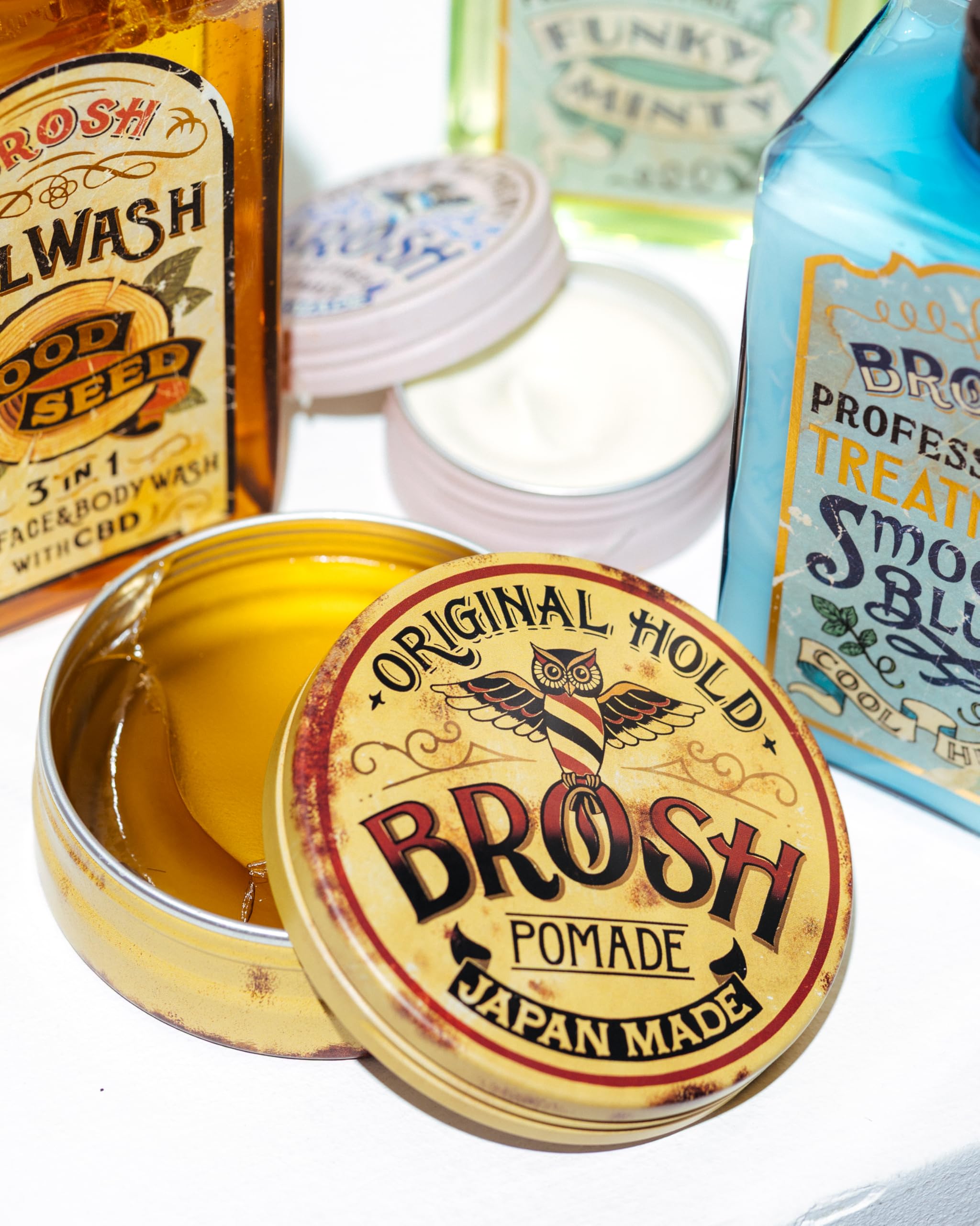 Amazon.com: BROSH Original Pomade with Strong Hold & Classic Shine