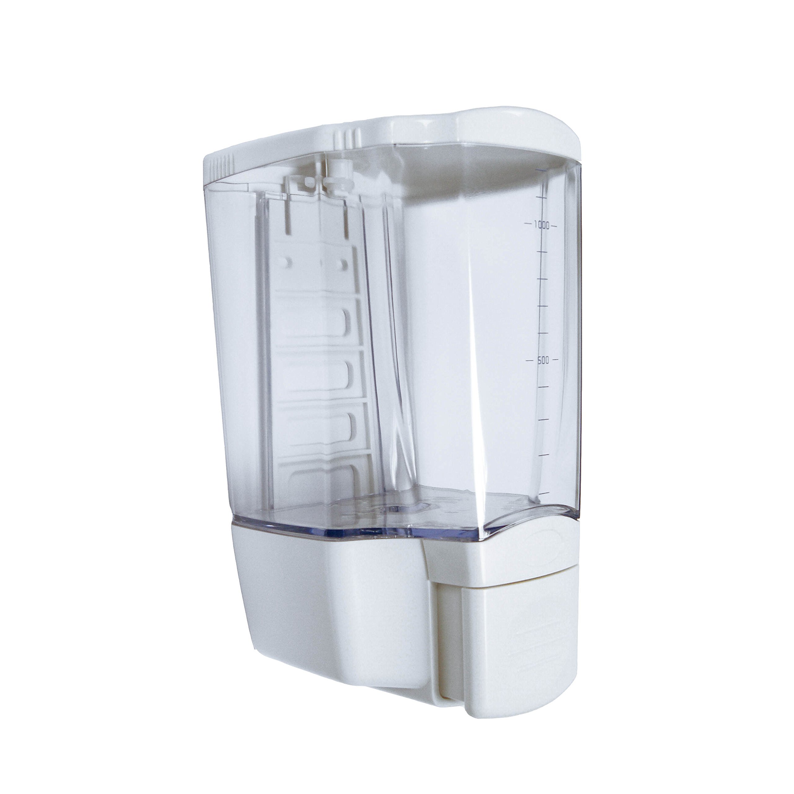 Washroom Hub Transparent Liquid Soap Dispenser - Large 1.3L Bulk Fill - /Clear Wall Mounted Dispensers - 1300Ml